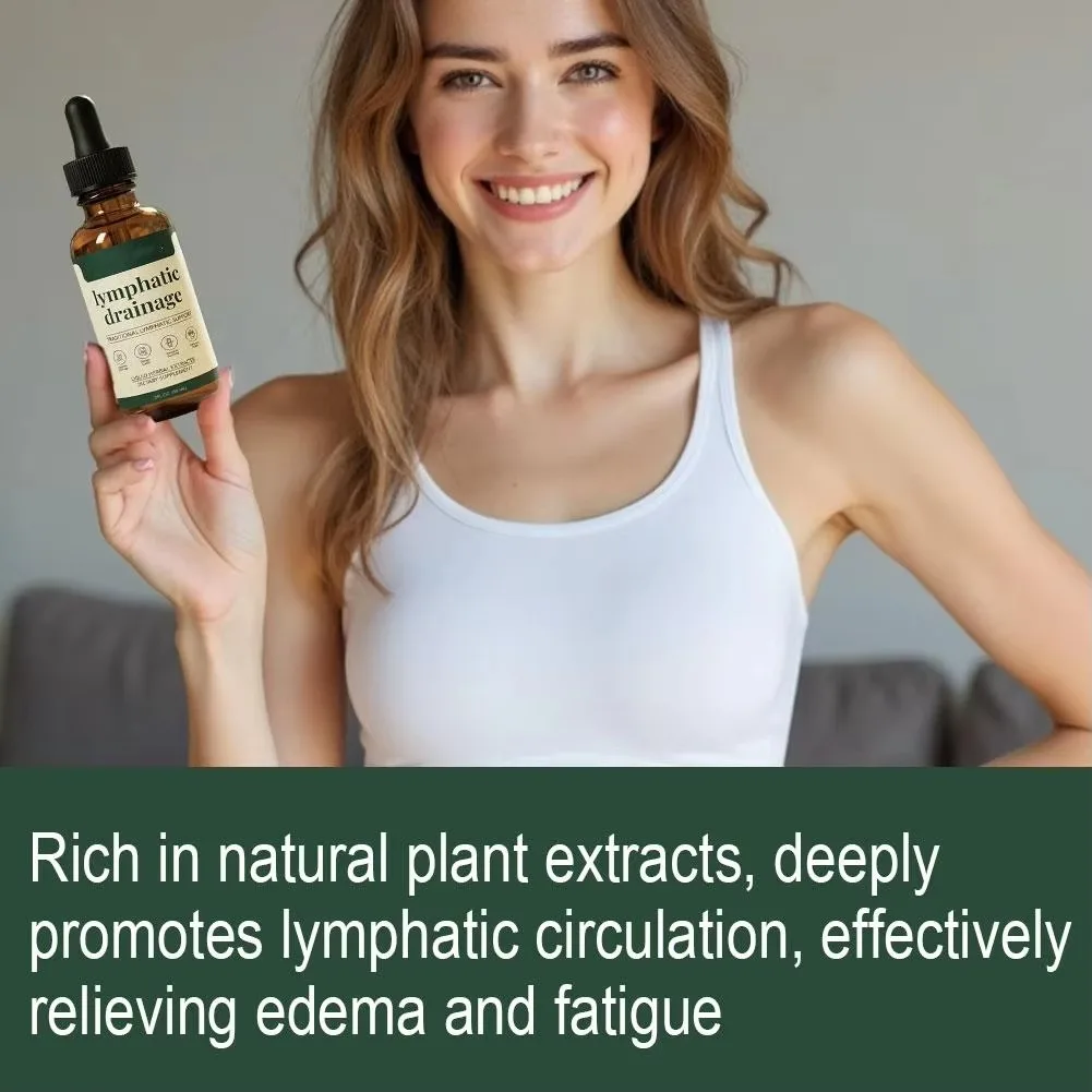 59ml Lymphatic Drainage Drops Natural Herbal Formula Toxin Elimination Swelling Relief Lymph Support Liquid Gentle Care