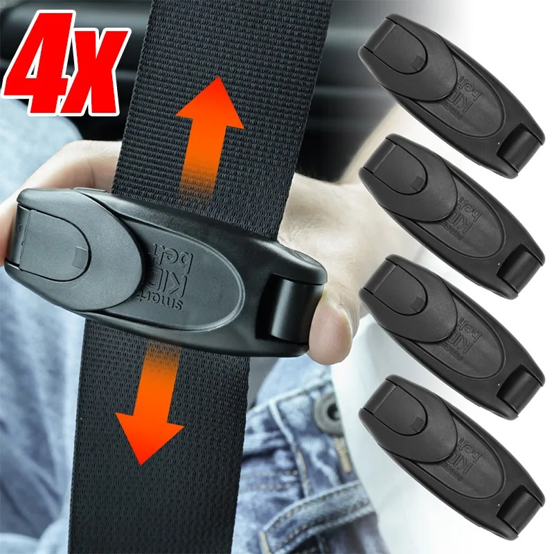 1-4PCS Car Seat Safety Buckle Anti Lock Seatbelt Stopper Adjuster Clip To Relax Shoulder Neck Car Strap Clips Car Accessories