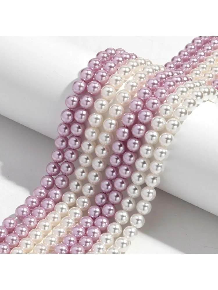 3/4/6/8/10mm Glas Runde Imitation Perlen Lose Spacer Perlen für DIY Handgemachte Ohrringe Halskette Schmuck Handwerk Machen Zubehör