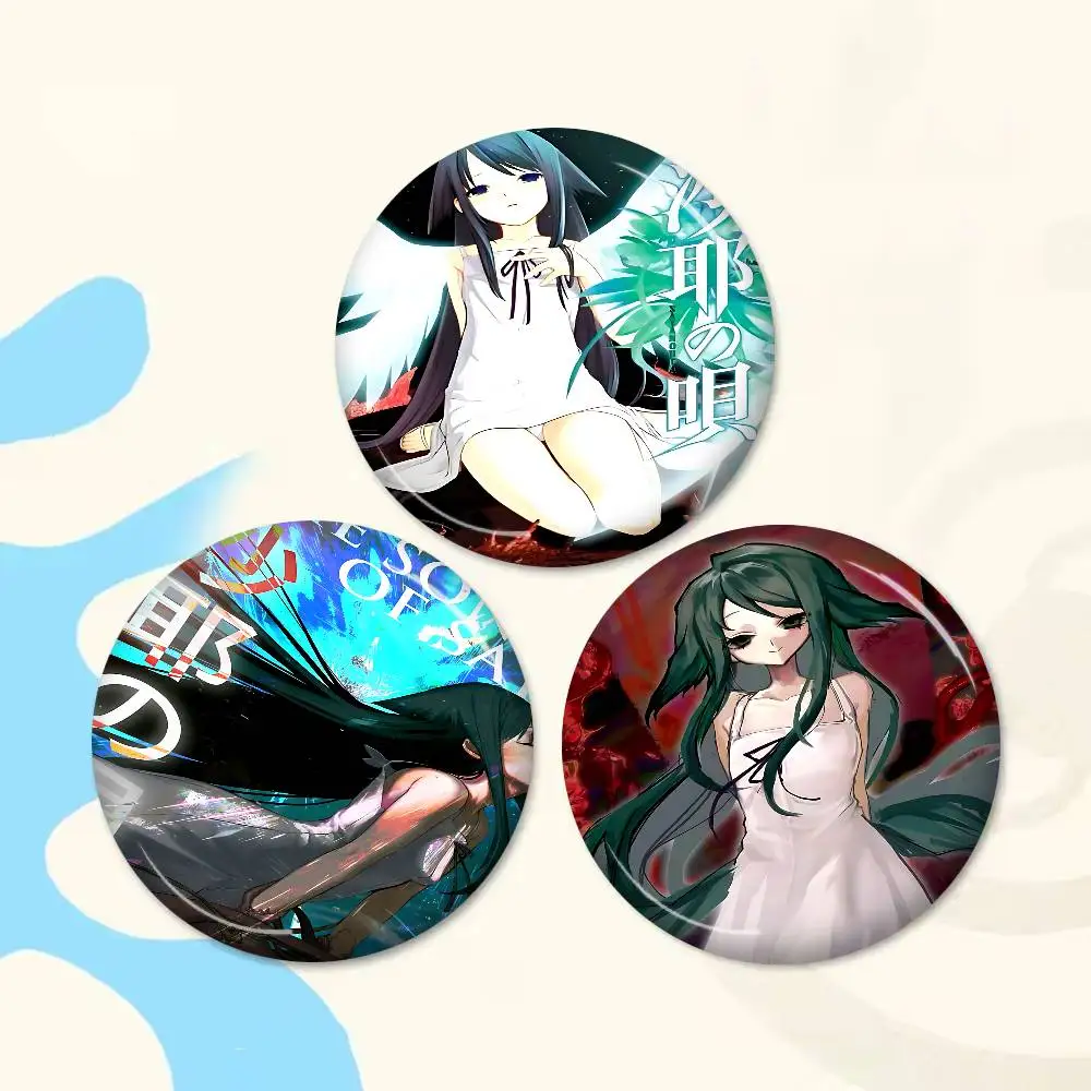 Horror Animation The Song Of Saya 58mm Handmade Brooch Cartoon Cosplay Badge on Backpack Jewelry Accessories Gifts