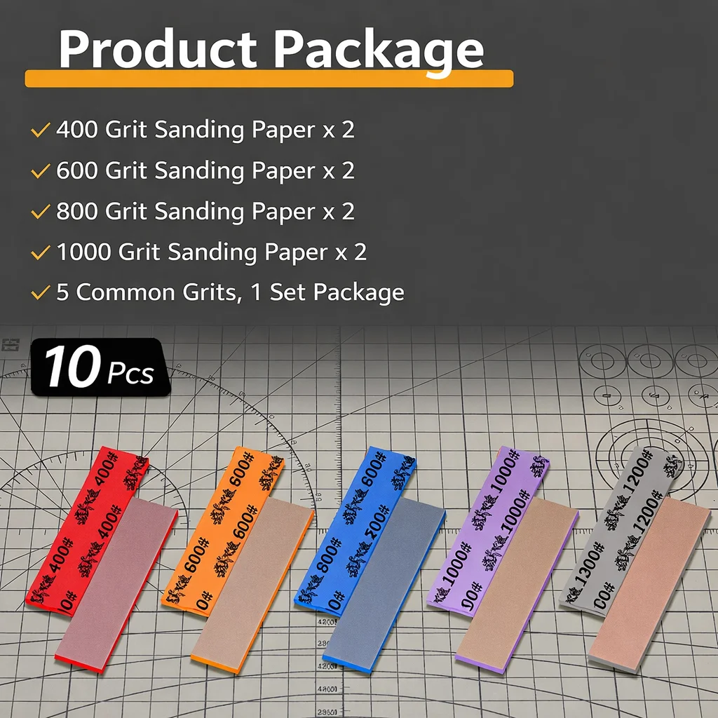 MSWZ 400#~1200# 3mm Thickness Flexible Sponge Sandpaper For Gundam Model Sanding Polishing Tools (10pcs/lot)