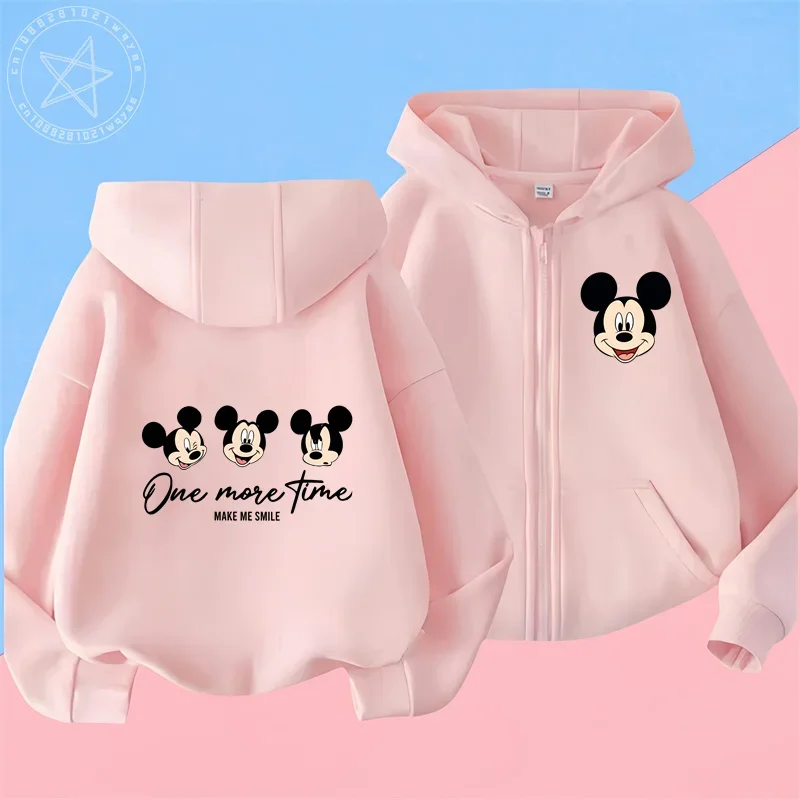 Boy Cartoon Cute Children zipper Hoodie Pullover Spring Autumn Girls Clothes Fashion Toddler Kid Clothes Mickey Mouse Sweatshirt