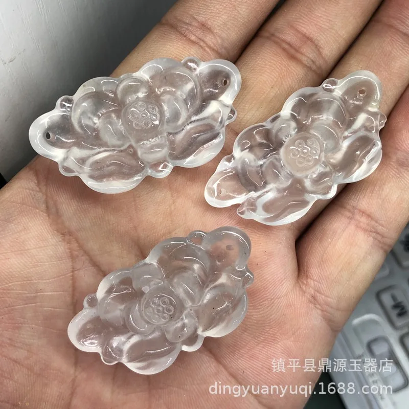 Natural Gemstone Light High Buddha Guan Fu Bean Gourd Four Seasons Peace Mobile Phone Pendant Necklace Glass Seed Jade Penda