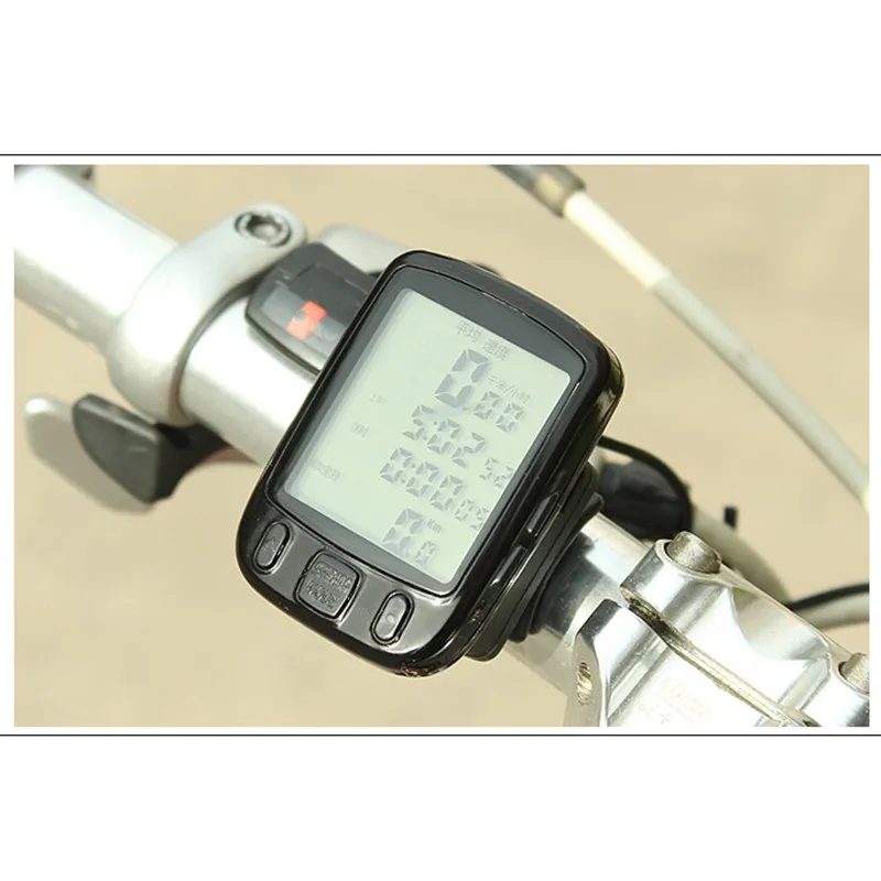 

Wireless Bicycle Odometer Waterproof LCD Display Speedometer for Road Mountain Folding Bike Cycling Computer with Built-in