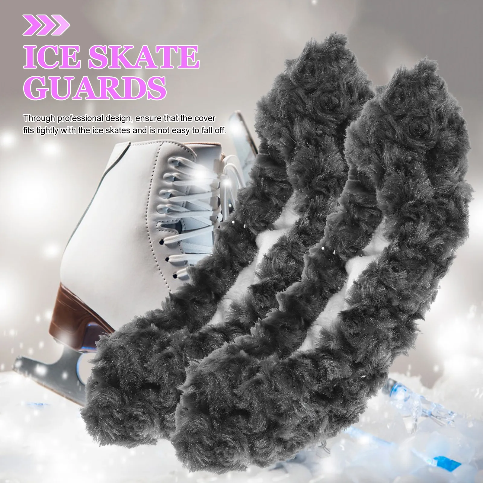 1Pair Ice Skate Guards High Quality Stretchable Blade Protectors for Hockey Figure Skating Protects Against Scratches Extends