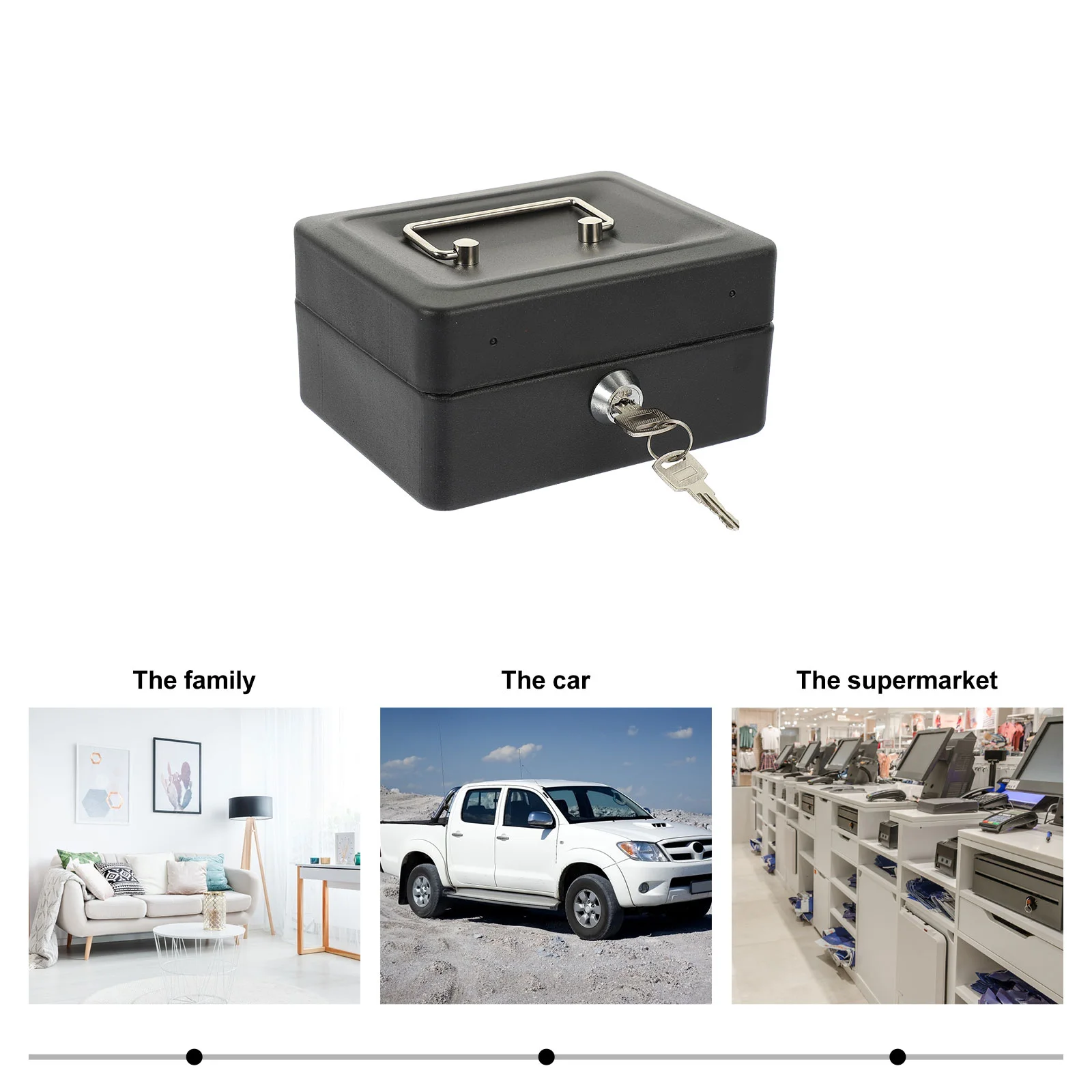 Caja de almacenamiento con cerradura, soporte de efectivo, gabinete de seguridad, contenedor de hierro, archivo de cremación, estuche de protección,