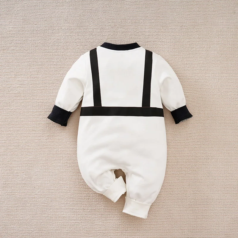 Spring And Autumn Boys And Girls Cute Astronaut Dress Up Role Playing Cotton Comfortable Long Sleeve Baby Bodysuit