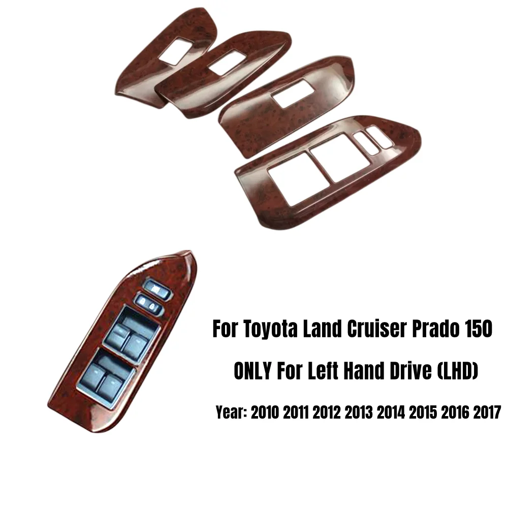 For Toyota Land Cruiser Prado 150 LC150 FJ150 2010 2011-2017 Interior ABS Wood grain Moulding Trim Car Styling Prado Accessories