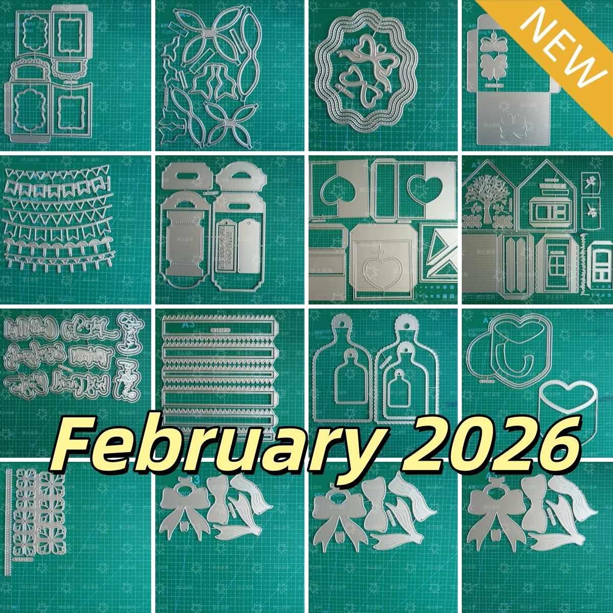Valentine Flower Belt Bow Bottle Box Cup Metal Cutting Dies  For DIY Decorating Scrapbook Paper Card Embossing February 2026 New