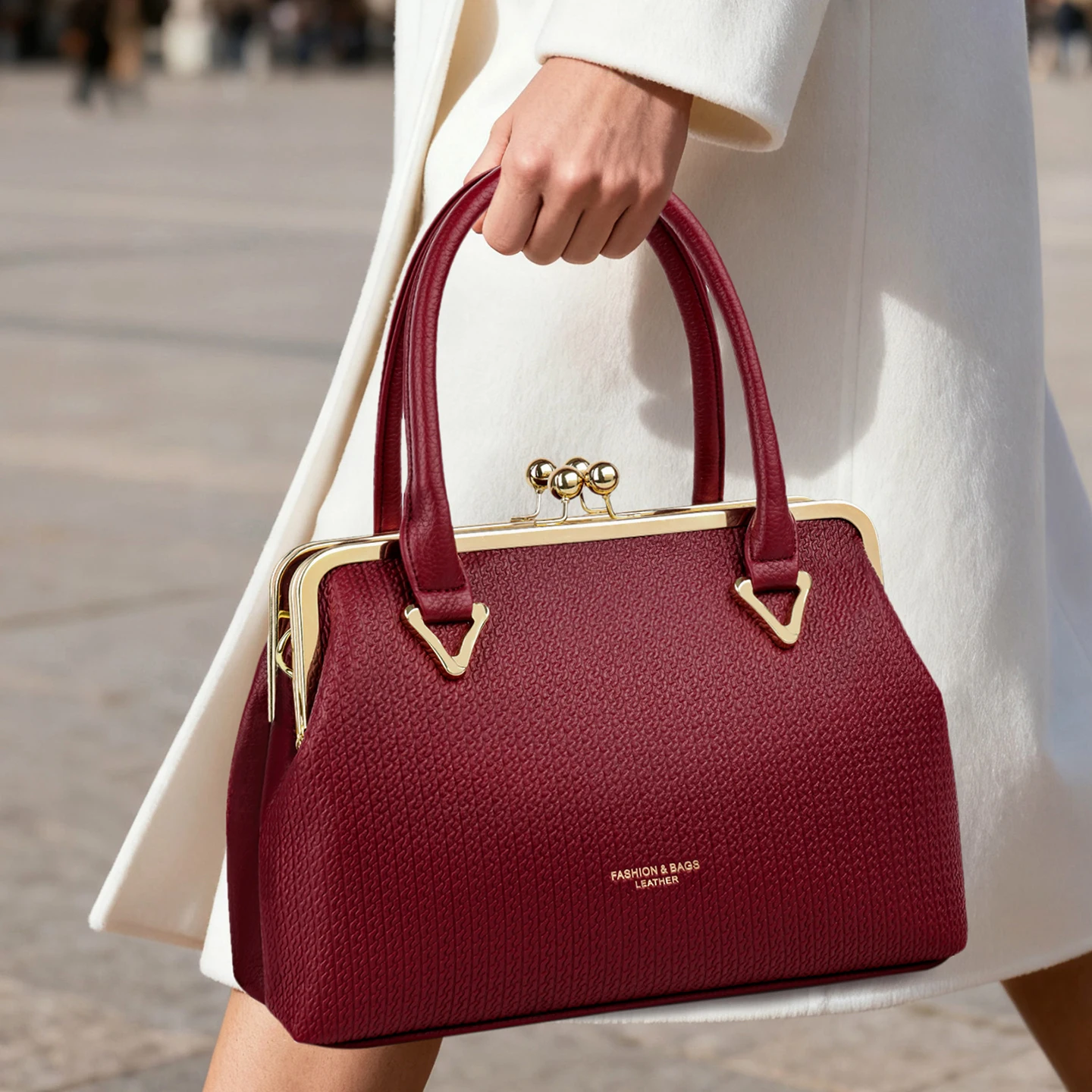 

Versatile ladies' handbag, middle-aged mom's bag, single-shoulder crossbody bag, high-end feel, large-capacity underarm bag