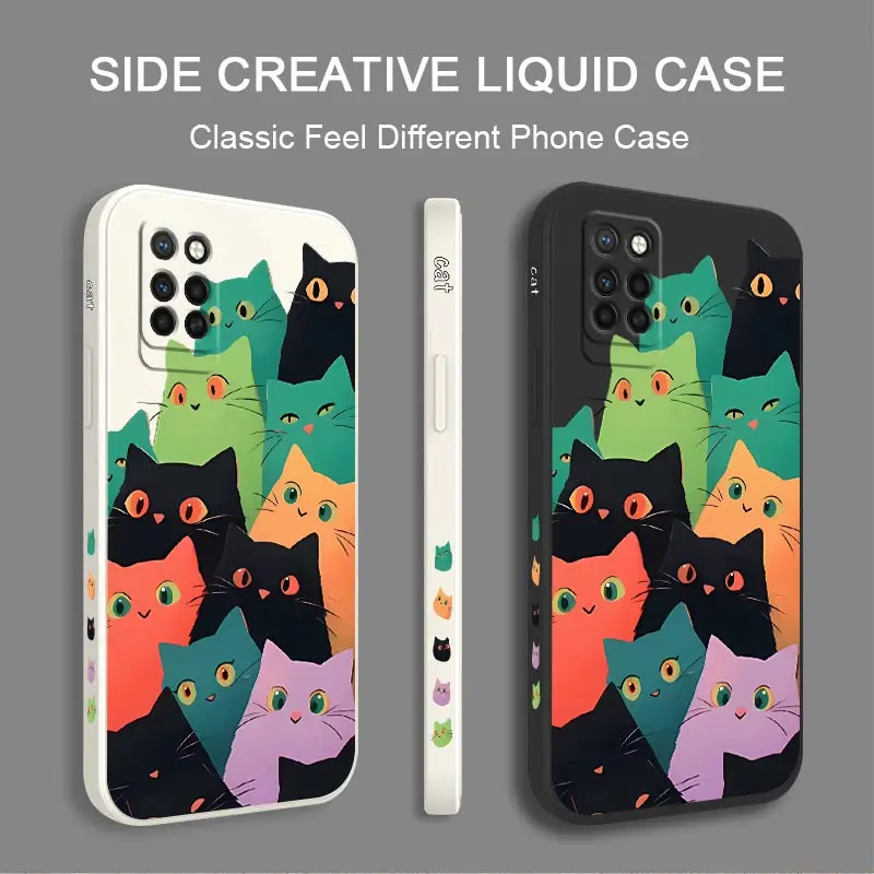 Note10 Curious Cat Silicone Phone Case For Infinix Note 10 8 10Pro Hot 12i 10 9 12 11S Tecno Spark 6Go 7Pro 6Air Camon16 Cover