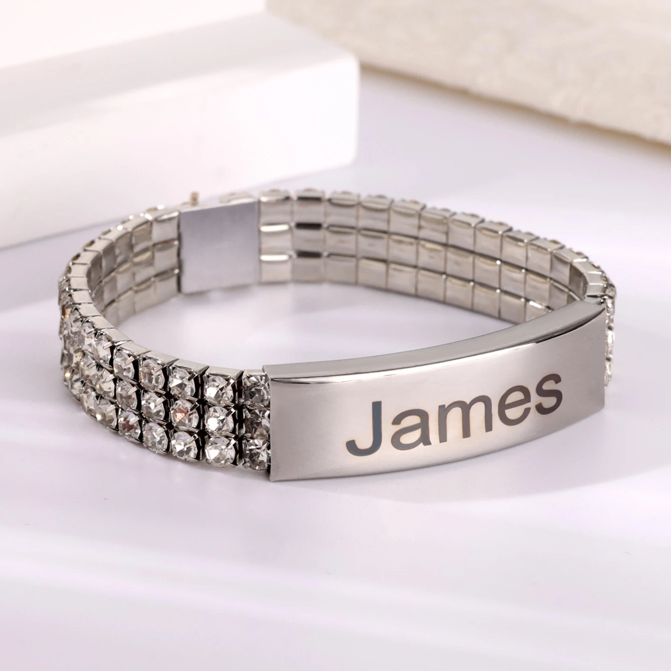 Custom Zircons Name Bracelets  - Men'S Fashion Jewelry Bracelets 评论和价格
