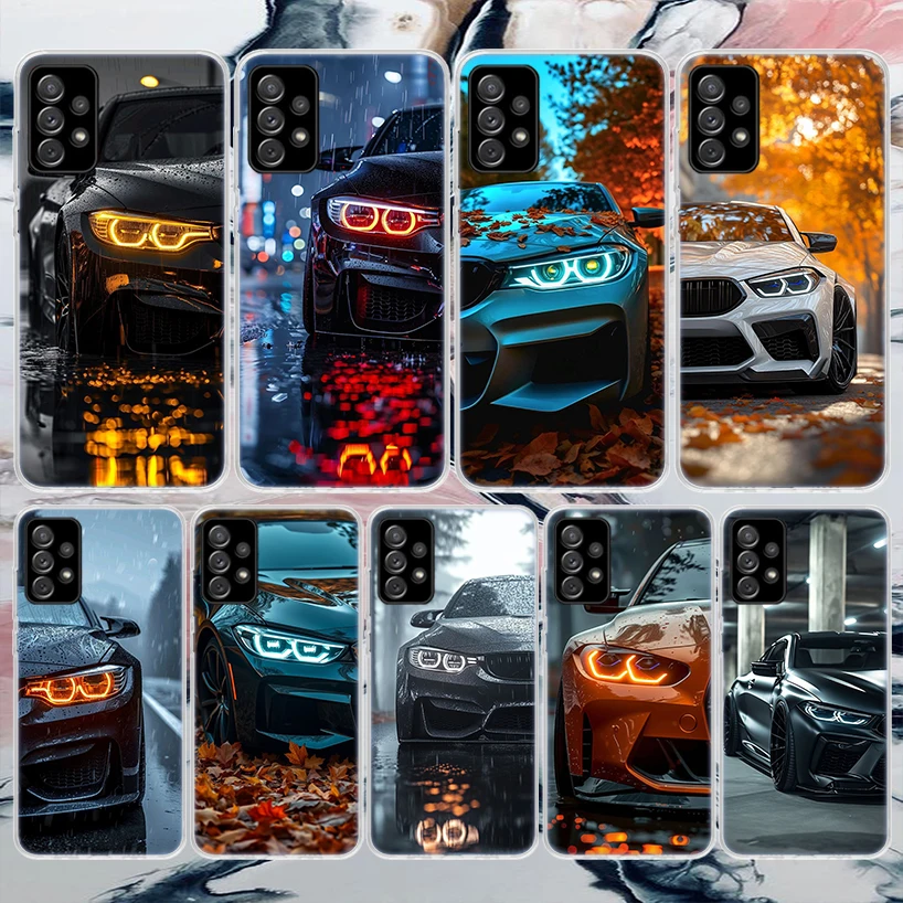 Black White Sport for B-BMW Soft Phone Case For Samsung Galaxy A16 A15 A14 A13 A12 A55 A54 A53 A52 A35 A34 A33 A32 A25 A24 A23 A