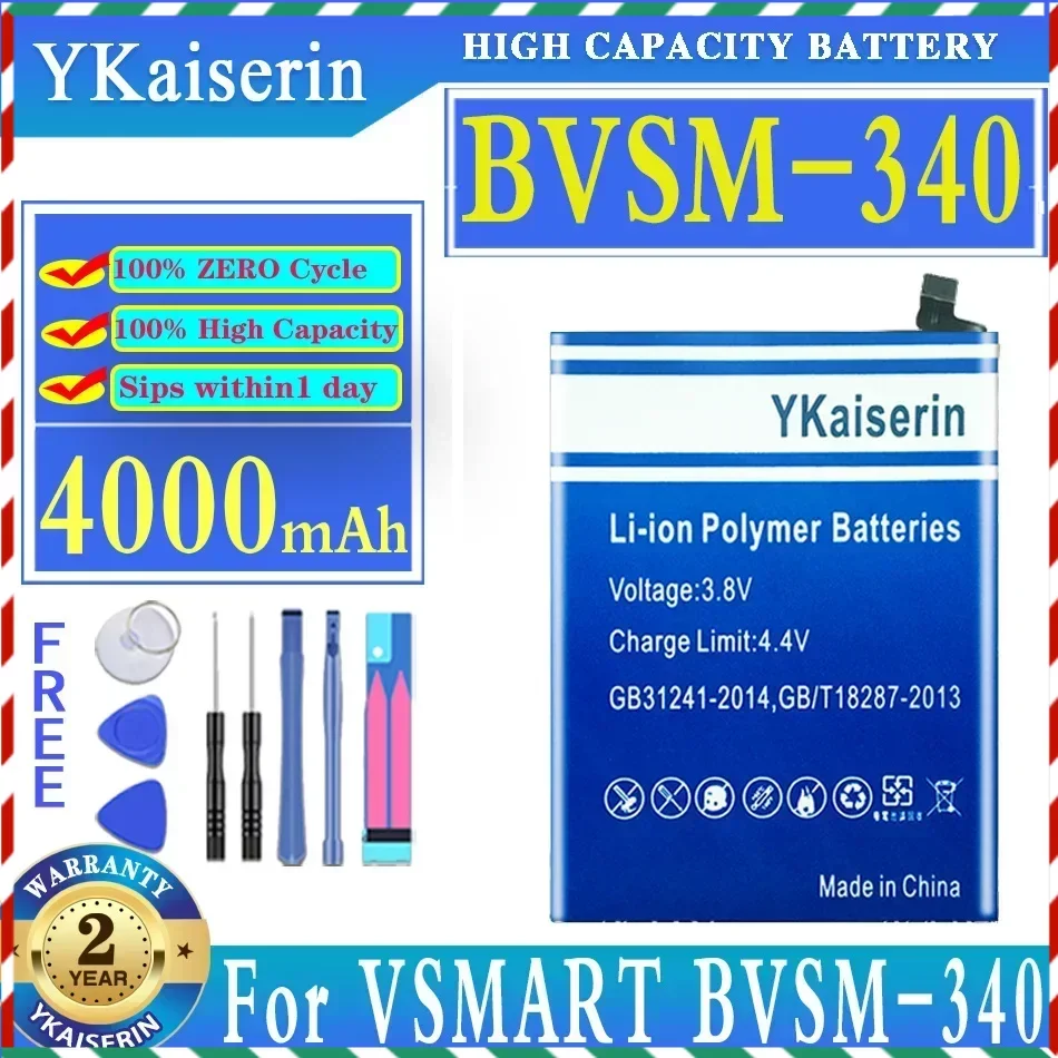 

YKaiserin 4000mAh Replacement Battery For VSMART BVSM-340 Batteries