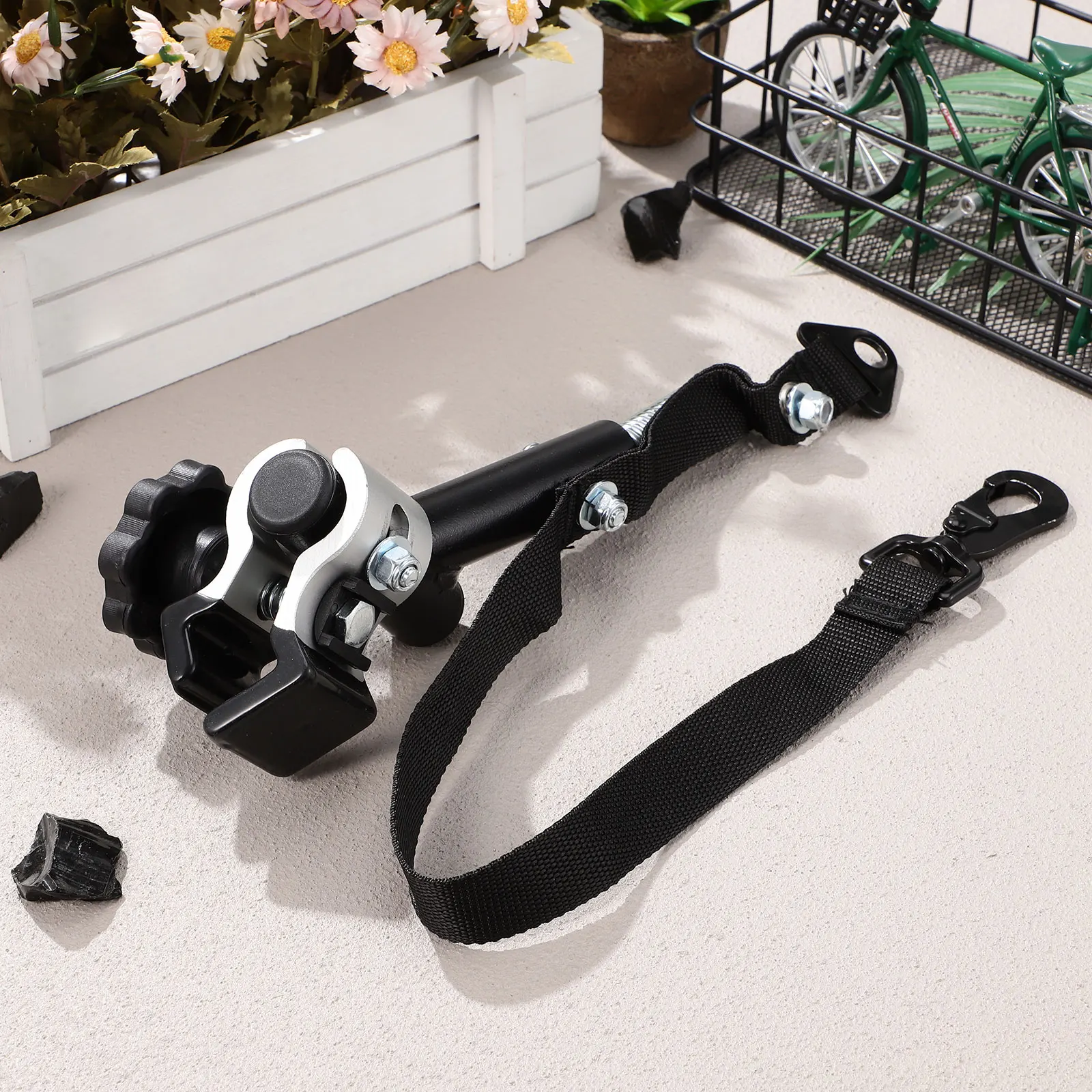 

Bicycle Trailer Connector Hitch Adapter Bike Coupler Black Child Durable Easy Install Compatible Stable Safe Steel Material