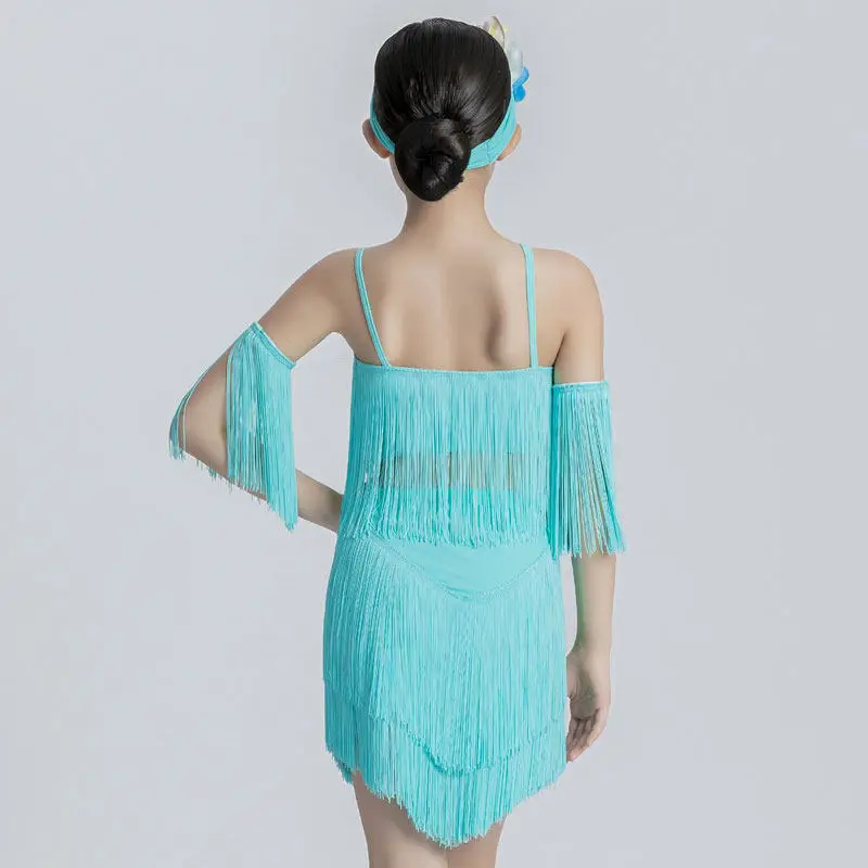 

New style training suit for girls, performance outfit for Latin dance practice set, children's stage performance outfit
