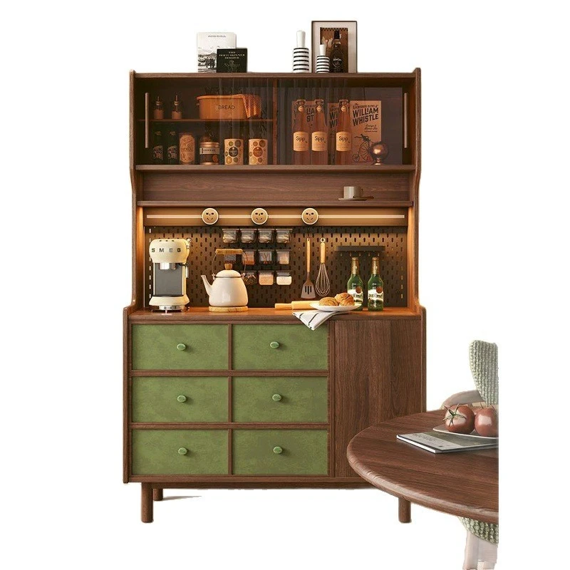 

Solid wood dining side cabinet integrated locker against the wall