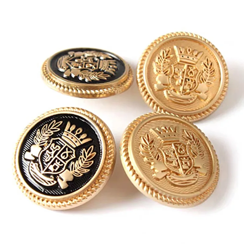 10pcs 15-20mm Carved Badge Metal Buttons For Clothing Men Women Coat Shirt Luxury Sewing Button DIY Accessories Materials Decor