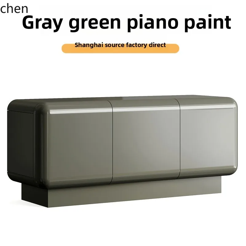 HT Cream Style Lacquer Sideboard Cabinet Solid Wood Entryway Multi-Functional Storage Bedroom TV Cabinet