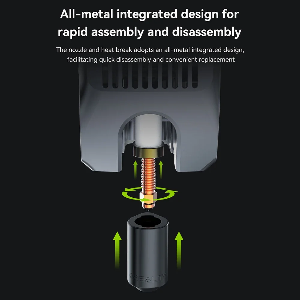 Einhorn-Düse Creality K2/K2 Plus/K2Pro Schnellwechsel-Düse, Einhorn-Vollmetall-gehärteter Stahl, passend für Creality Hi Hotend-Baugruppe – Detail 5