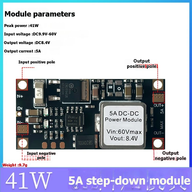 DT98 DC-DC Step-Down Module 5A 8.4V Output Power Converter Low Ripple High Efficiency for Drones Industrial Control