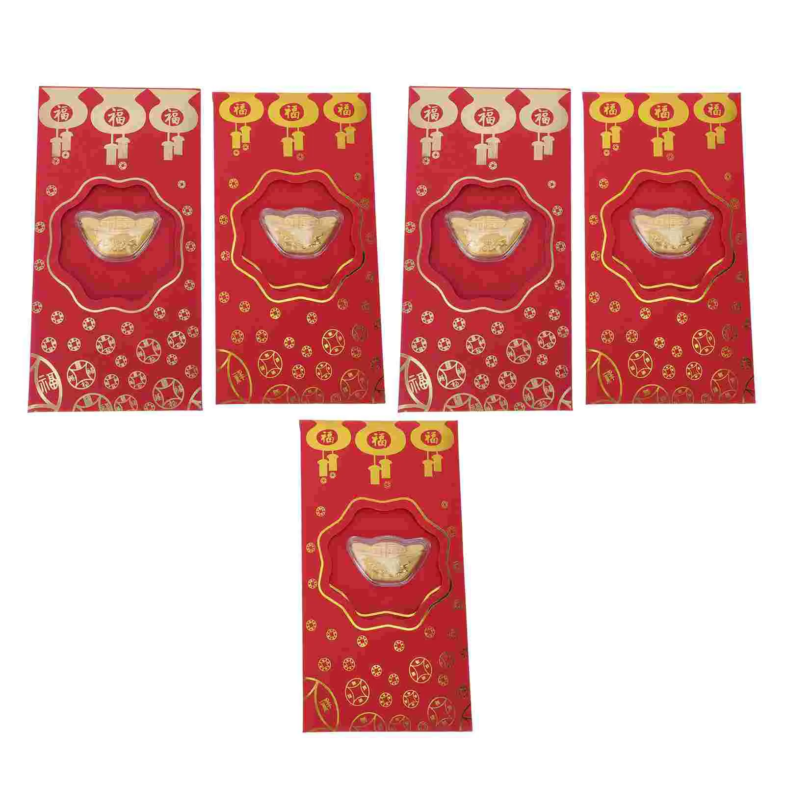 

5 Pcs New Year Red Envelope Decorative Packet Supplies Envelopes Paper Marriage Packets in Money