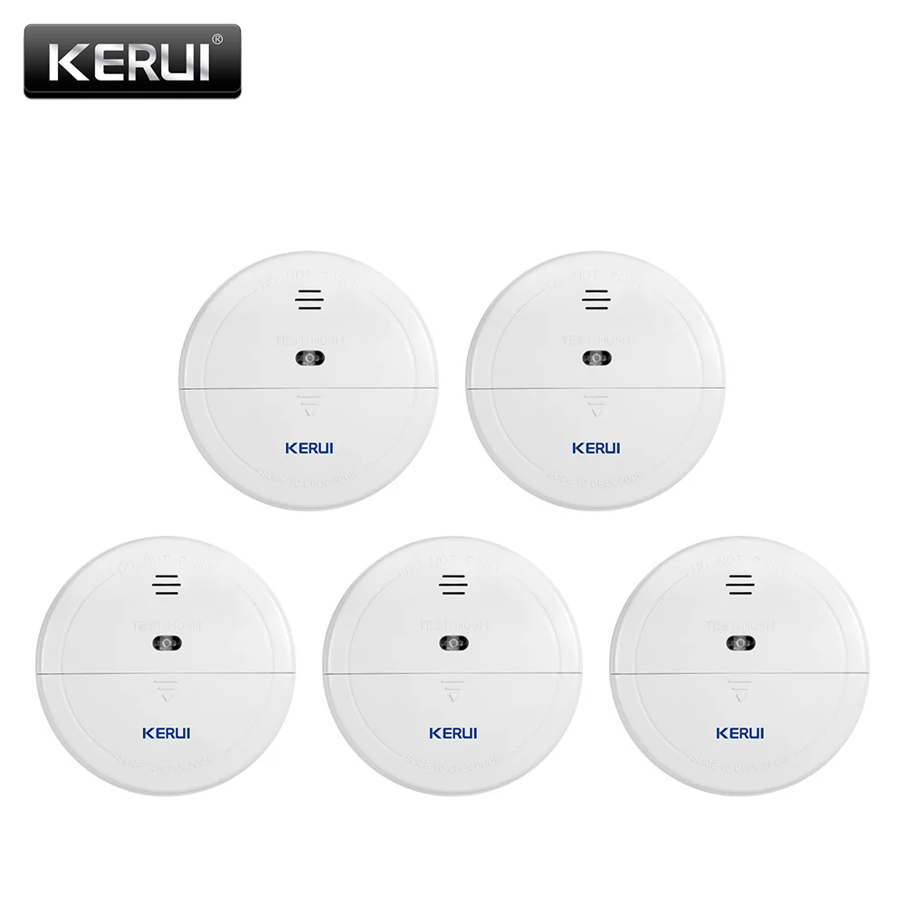 KERUI 5/10 sztuk 433MHZ bezprzewodowy domowy czujnik dymu pożarowego bezpieczeństwo praca z systemem alarmowym GSM Wifi