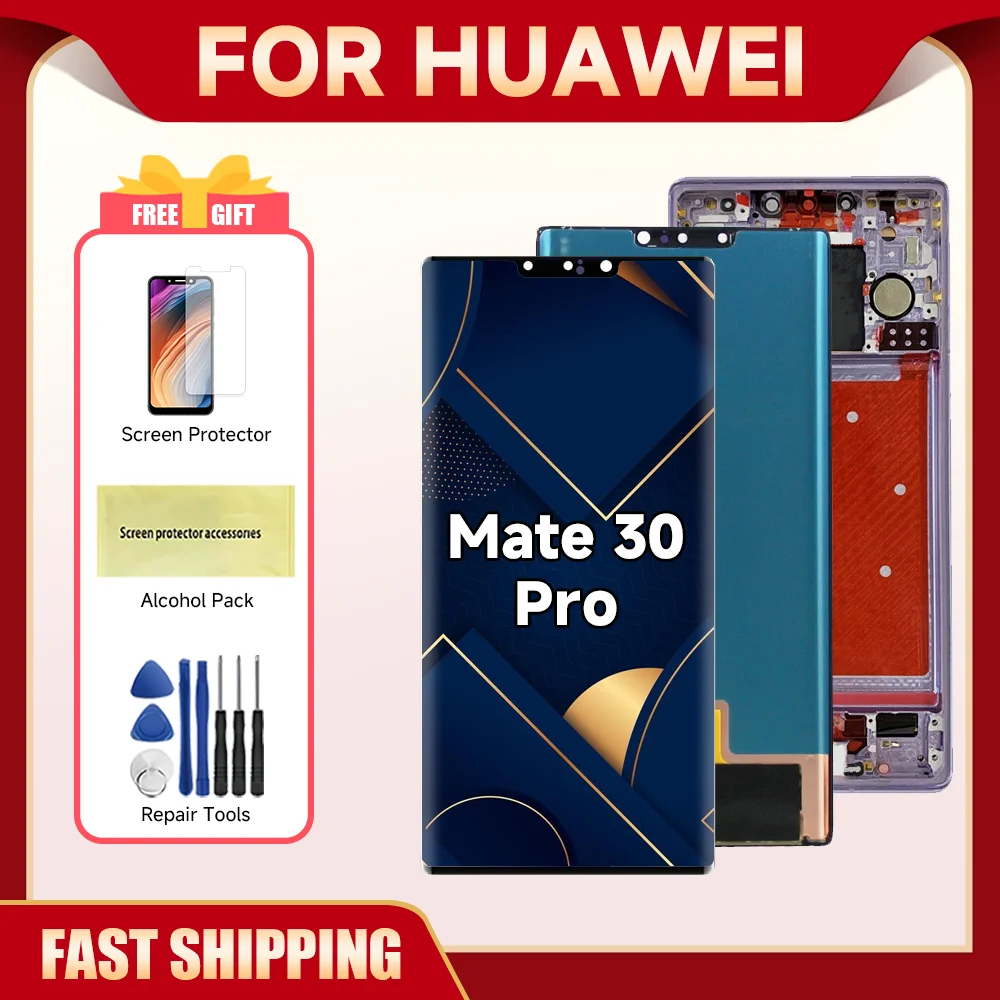 For HUAWEI Mate 30 Pro 6.53\'\'For Mate30Pro LIO-L09 L29 AL00 LCD Display Touch Screen Digitizer Assembly Replacement