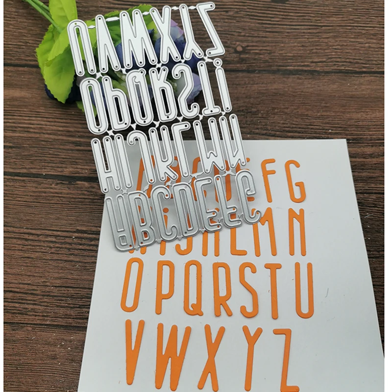 AOKEDIY Big letter Metal wykrojniki szablony dla DIY Scrapbooking dekoracyjne wytłaczanie rzemieślnicze szablon