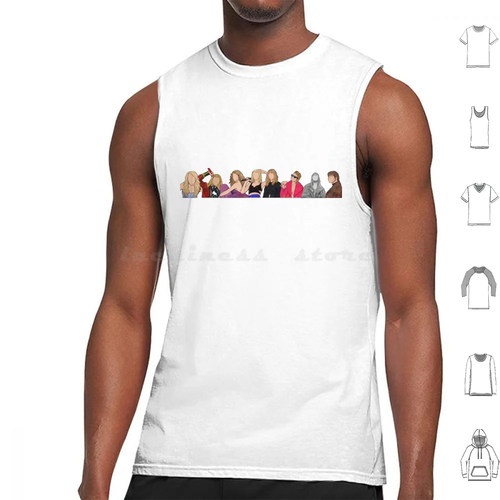 Eras Tank Tops Vest Sleeveless Eras Tswift 1989 Folklore Evermore Lover Red Taylors Version Aesthetic Free Pack Cheap Free
