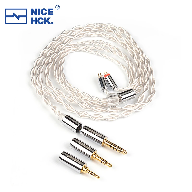 NiceHCK Season Flagship 7N Silver Plated OCC HIFI Upgrade Cable 3-in-1 Detachable Plug 0.78 2Pin for Cadenza Winter Bravery IEM