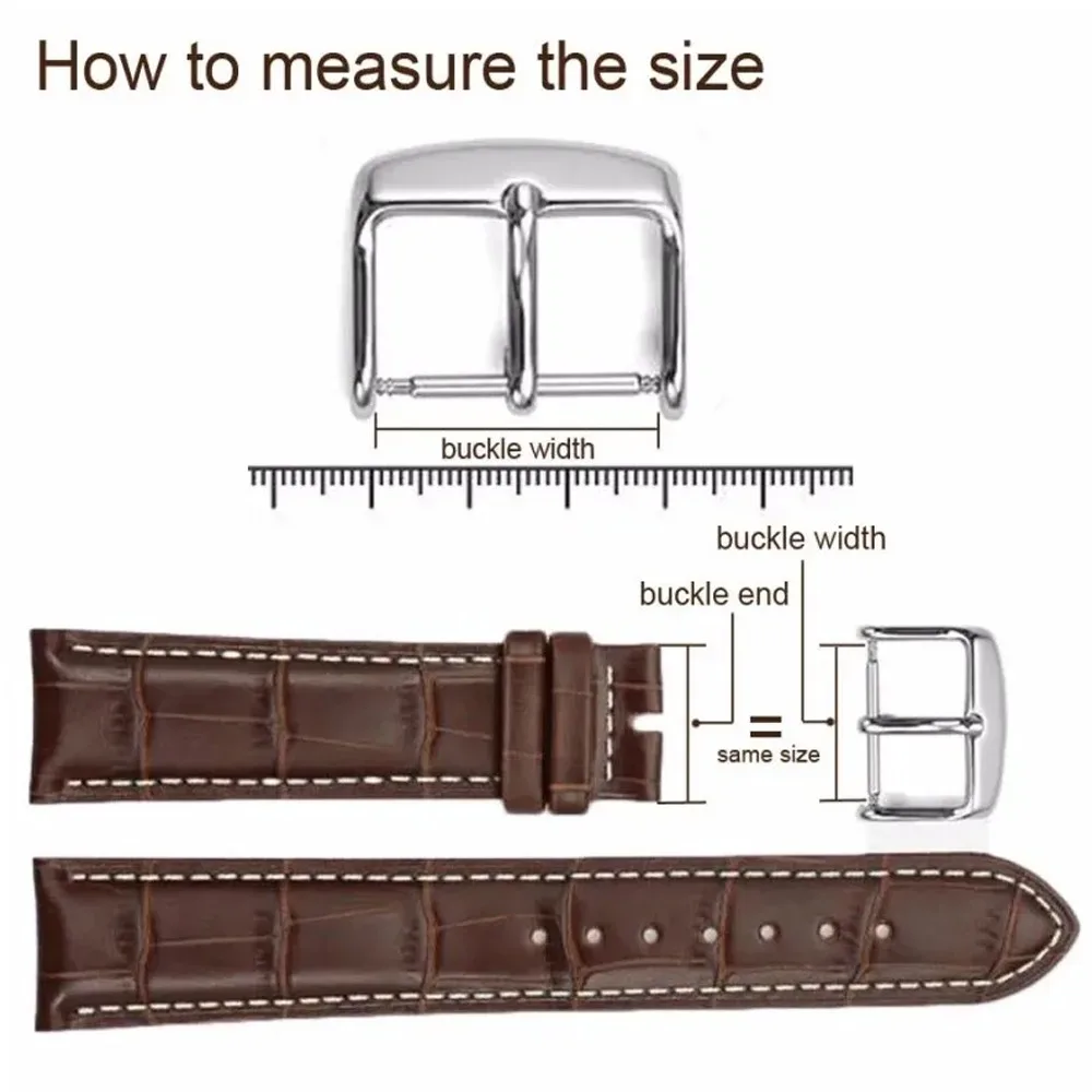 الفولاذ المقاوم للصدأ حزام الساعات مشبك زر عالمي 16/18/20/22/24/26 مللي متر لبانيراي ماتي مصقول مشبك اكسسوارات الفضة الأسود