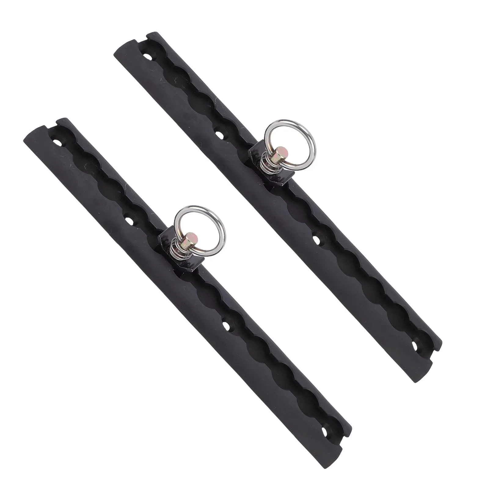 Aluminum L Track 304mm Thickened L Track Tie Down Rail with 4 Round Rings for Motorcycles ATVs Dirt Bikes Pickup Trucks