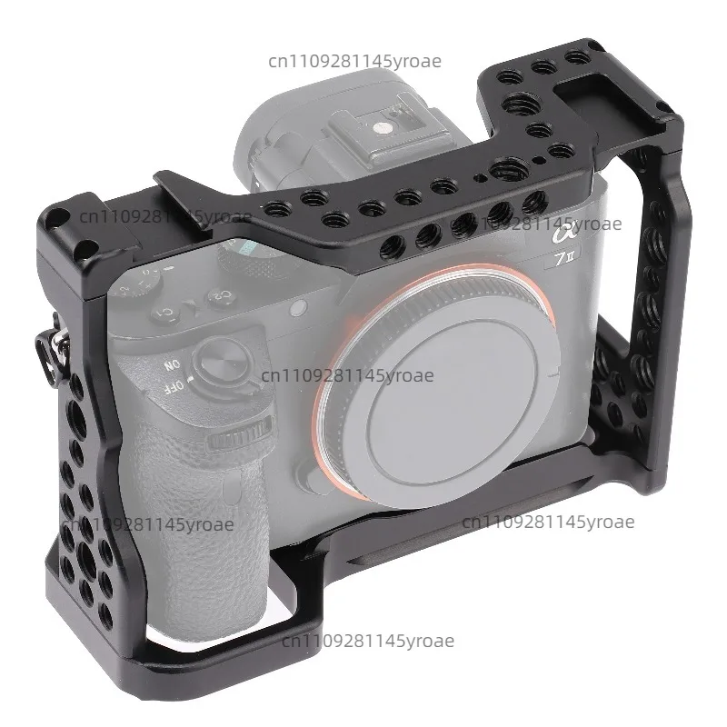 Camera Cage for Sony A9 A7RIII A7III A7M3 Cameras with Cold Shoe Mount for Led Light Aluminum Alloy Camera Rabbit Cage