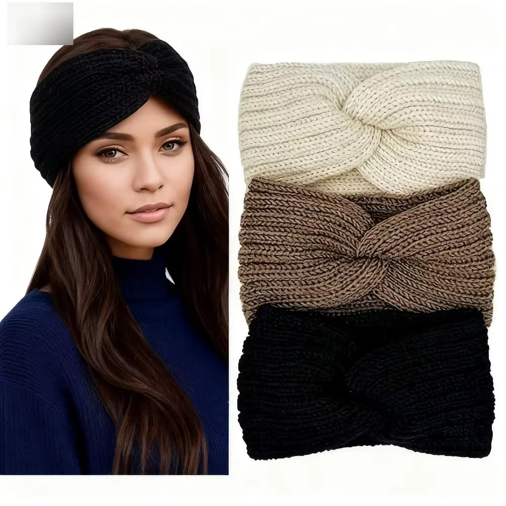 3/1pcs Knitted Headband with Ear Protection, Fashionable and Warm Hair Accessories for Autumn