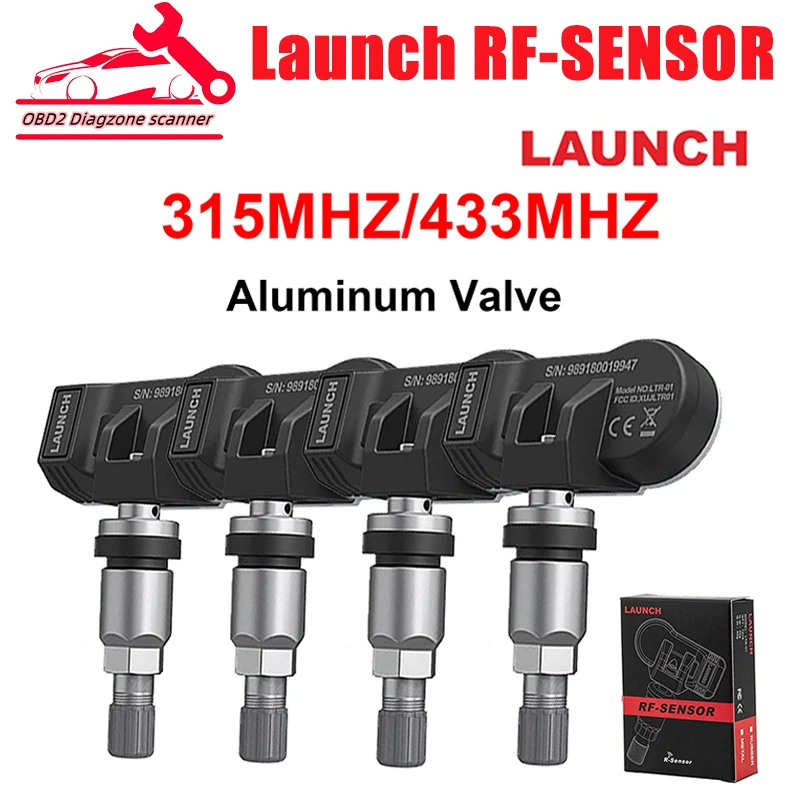 Launch RF-SENSOR 2in1 TPMS Sensor 315MHZ 433MHZ Aluminum Valve TPMS Sensor Tire Repair Tool Tire Pressure Monitoring Sensor Prog