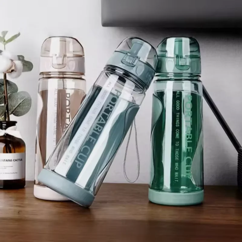 

500ml Portable Sports Water Bottle Plastic Outdoor Gym Travel Drinks Mugs Clear Leakproof Drinking Bottle Water Bottles