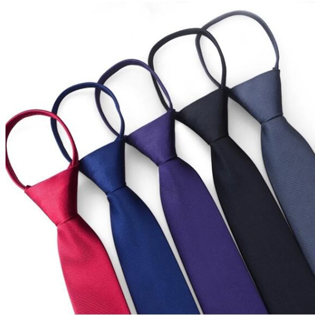 الأزرق الداكن سستة رابطة عنق للرجال بلون قبل تعادل الأعمال الرسمية سليم التعادل الزفاف حفلة التخرج الحدث ربطة العنق رجالي #4