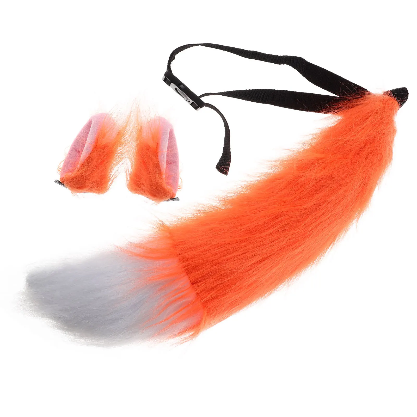 1Set Costume Accessory Realistic Design Adjustable Length Soft Comfortable Material Perfect for Halloween Cosplay Fox