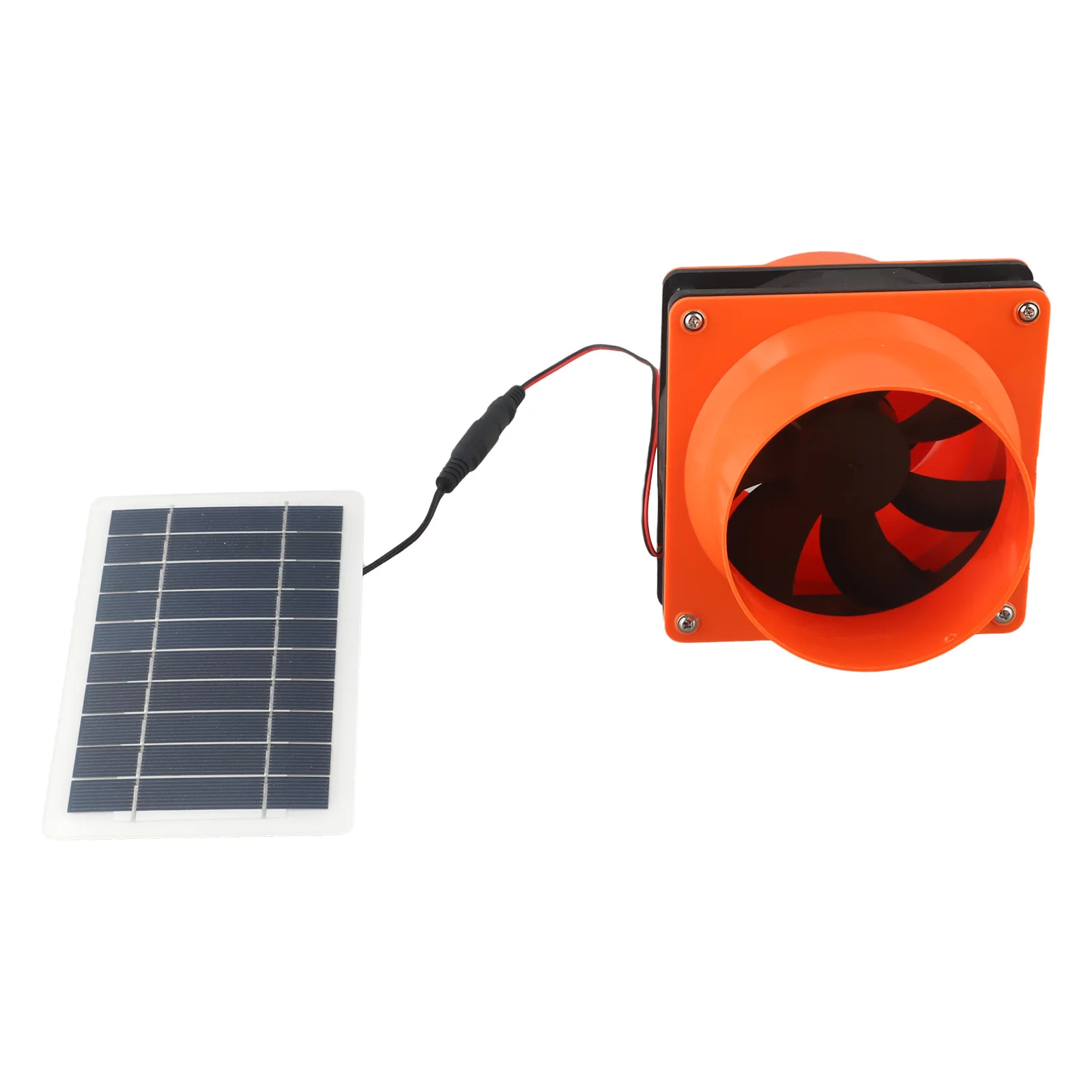 12V Black Solar Power Fan ABS 130CFM Silent Exhaust Fan 4-inch  Solar Panel Electric  For Yacht RVs Greenhouses