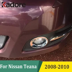 For Nissan Teana 2008 2009 2010 ABS Chrome Front Fog Light Cover Trim Car Styling Exterior Decoration Accessories 2pcs/set
