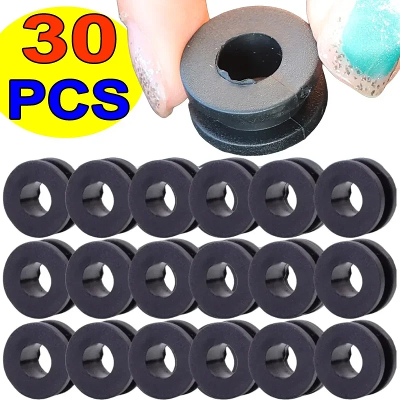 10-30PCS Motorcycle Side Cover Rubber Grommets Gasket Fairings for Yamaha Honda Suzuki Body Panel Protection Pad Black Washers