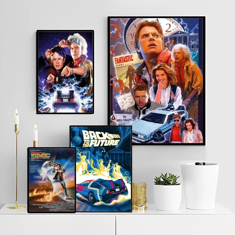 العودة إلى ملصق ورقة بيضاء لفيلم المستقبل ، ملصق عالي الجودة ، فن جداري ، رسم لغرفة الدراسة ، ديكور جداري ، 1 ، 2 ، 3 #2