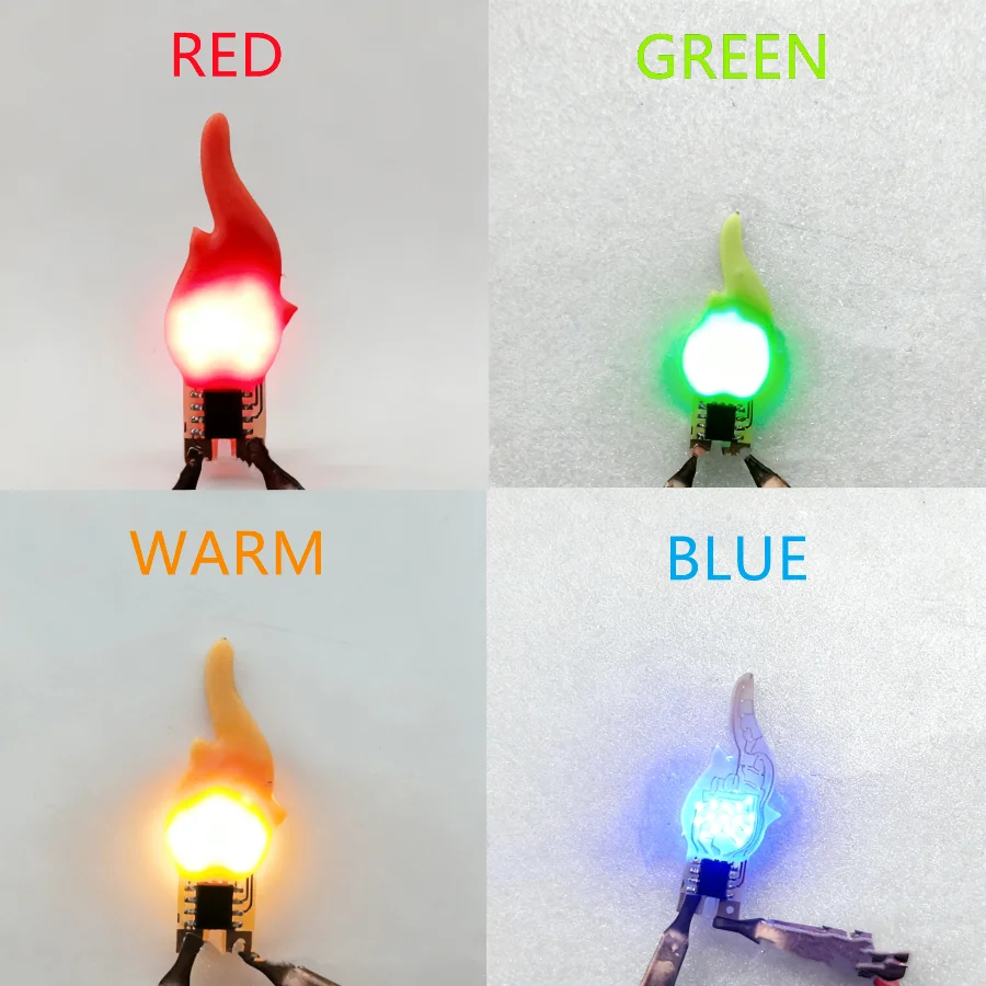 100~1 PACK LED Flame Filament 3V 5V DIY COB Candles Lamp with Packaging Flickering Flame Decoration Light Bulb Diode Accessories