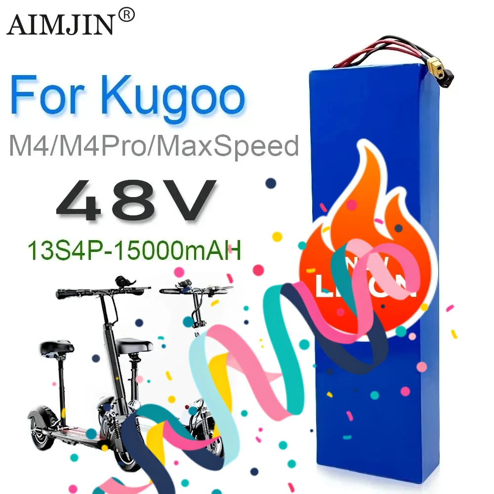 

13S4P 100% New 48V 15Ah electric scooters Li-ion battery, built-in BMS protection system, Kugoo M4/M4Pro/MaxSpeed series battery