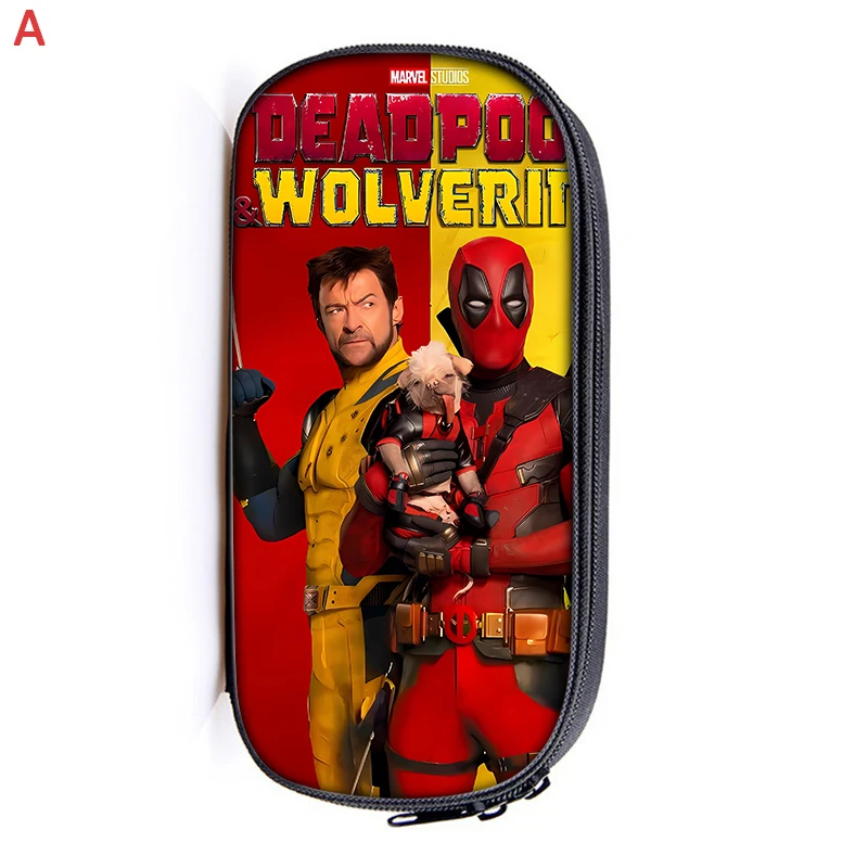 Astuccio per matite scolastico Deadpool Wolverine Cool Marvels Borse per matite da supereroe per ragazzi Forniture per studenti Astuccio per penne