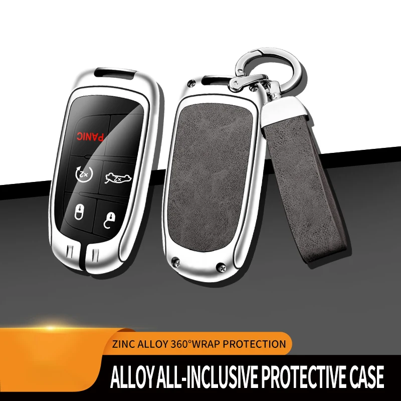 For Fiat Freemont Toro 500L 500X 2016 2017 2018 Zinc Alloy Leather Car Remote Control Key Case Cover Holder Shell Auto Parts