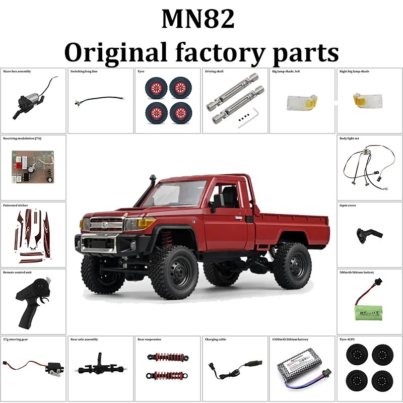 

Original Parts of MN82 and MN82S: 1:12, Transmission Shock Absorbers, Bridge Parts, Wheel Remote Controls, Frame and Other Parts