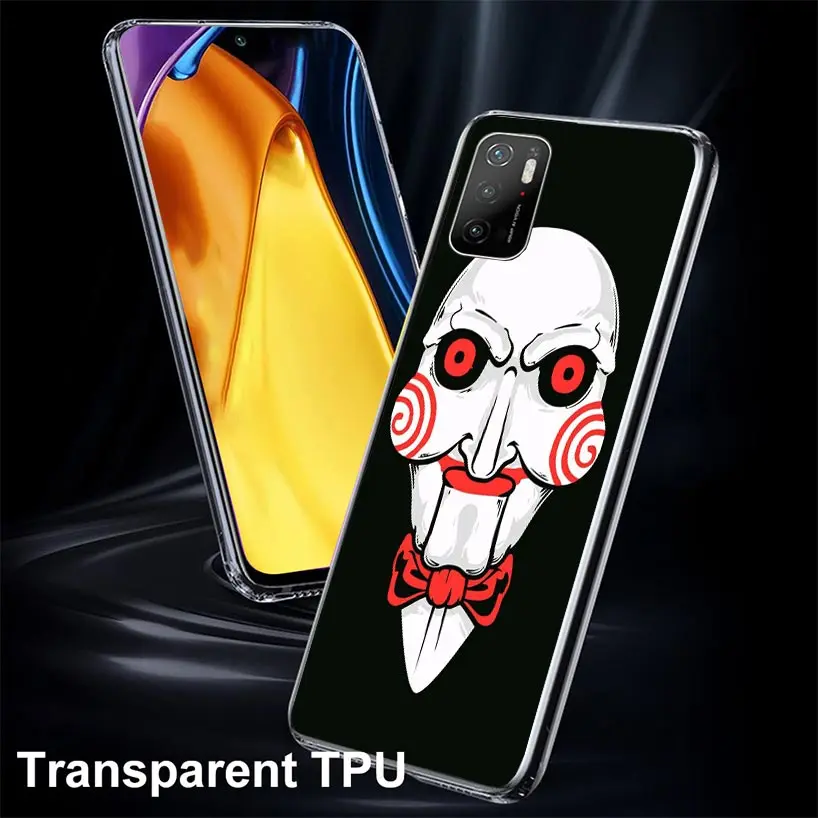 The Jigsaw Killer Horror Case Phone Cover for Xiaomi Poco X3 Nfc X5 X6 X4 Gt F6 F5 Pro F4 F3 F2 M5S M5 M4 M3 5G Trend Fundas