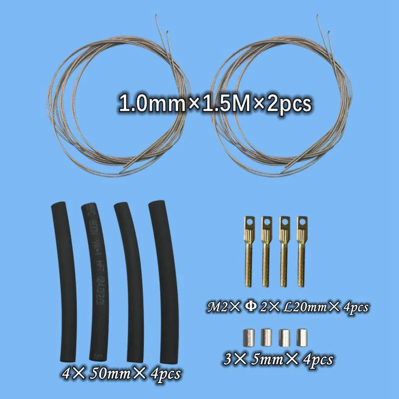 1 Set Servo Steering-Wheel Pull Steel Wire With Pull-Pull System Clevise Quick Link Couplers &Heat-Shrink Tube RC Airplanes Part